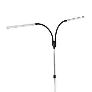 Lampe LED sur pied GEMINI deux bras et support smartphone DAYLIGHT