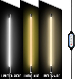 Lampe LED Réglette avec fixation clip, réglable 3 teintes