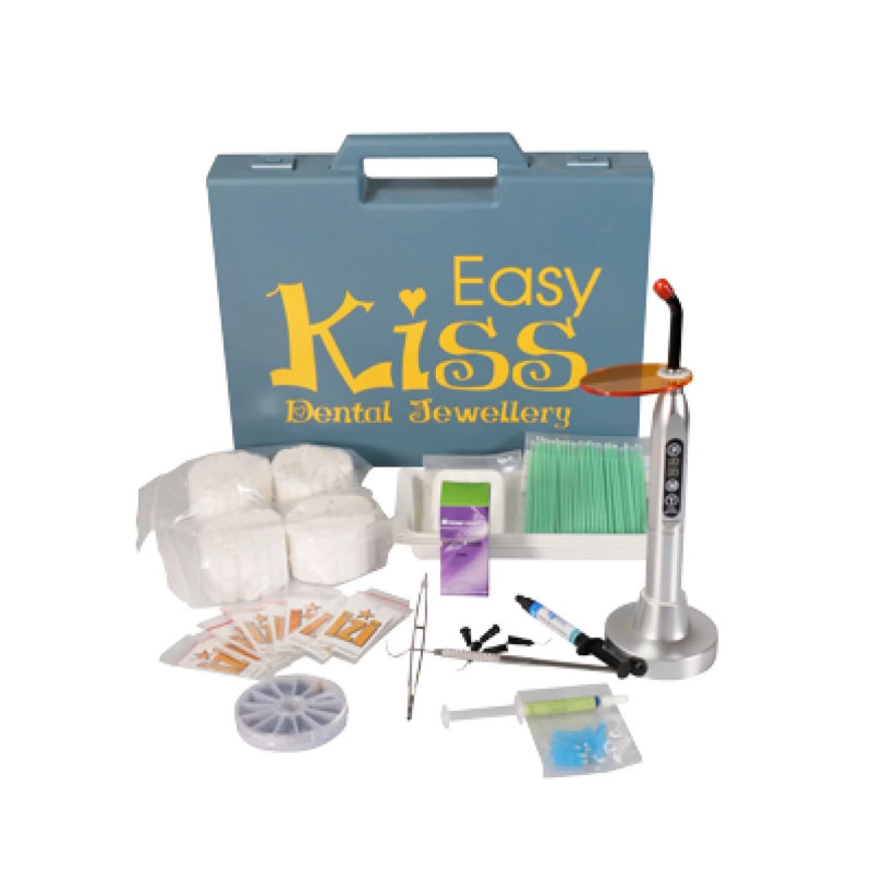 Set Premium bijoux dentaires avec lampe à polymériser | Kiss