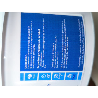Kit silicone en 2 composants : Base + Catalyseur, 2x1KG