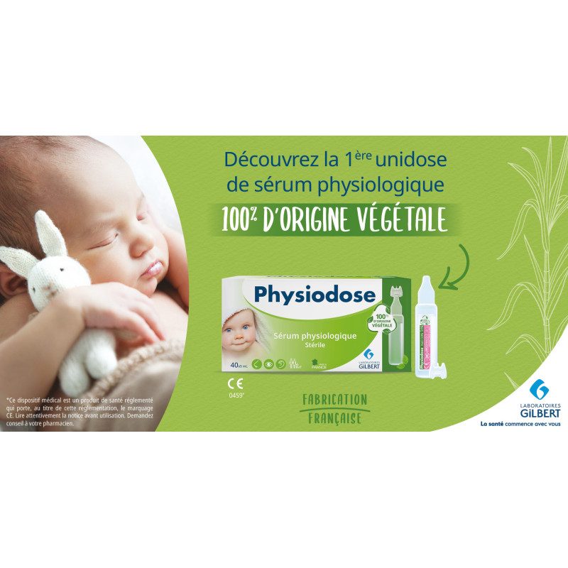 Sérum Physiologique PE végétal 5ml boite 40 doses doses LABORATOIRES GILBERT
