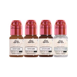 Pigment Sourcils Maquillage Permanent PERMA BLEND Sunset set Tina DAVIES 4x14ml