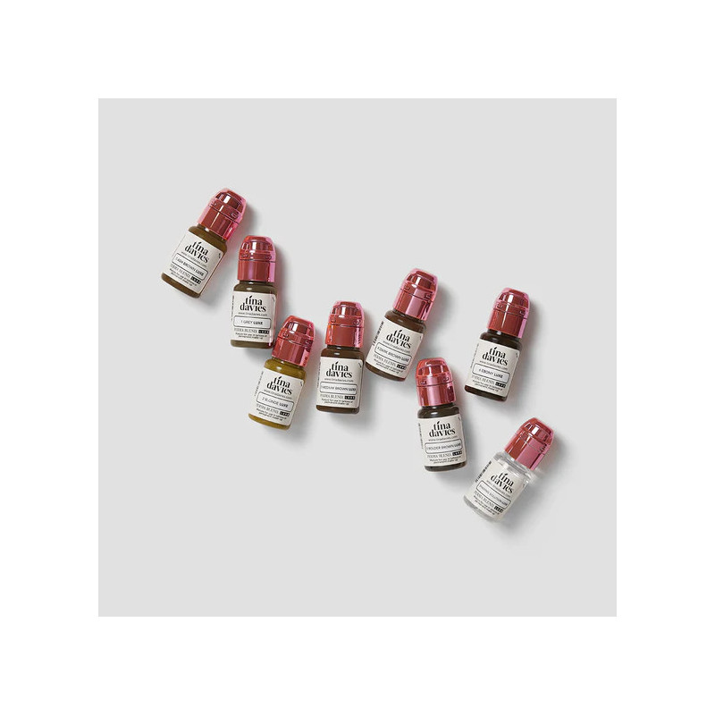 Pigment Sourcils Maquillage Permanent PERMA BLEND Set I love Ink Tina DAVIES 8x14ml