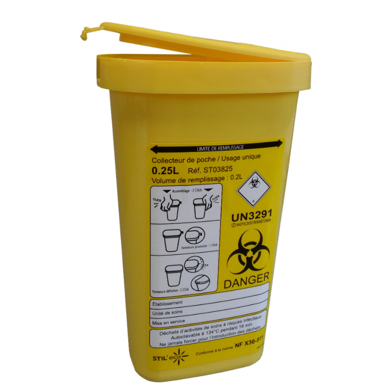 Boîte récupératrice pour déchets contaminés | DASRI