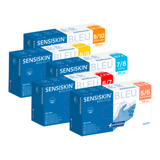 Gants Nitrile Bleus Non Poudrés | Safe Touch