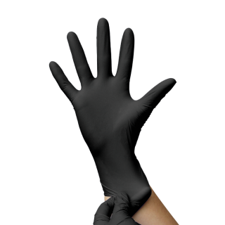Gants Nitrile Noirs NATUREX 626 non poudrés Taille XS à XL