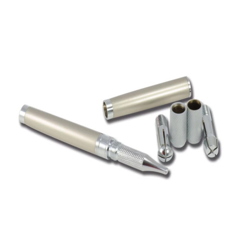 Stylo porte lame pour Microblading acier mat 3 en 1