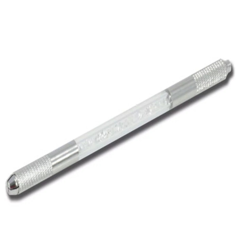 Stylo porte lame Aluminium pour Microblading avec Cristaux Coloré 2 en 1