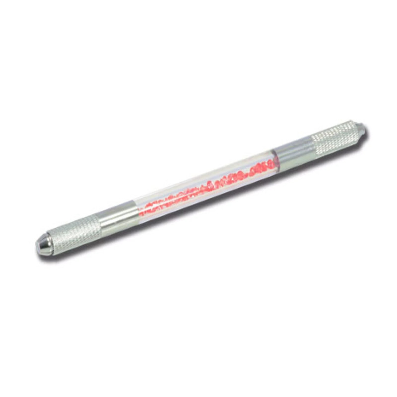 Stylo porte lame Aluminium pour Microblading avec Cristaux Coloré 2 en 1