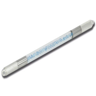 Stylo porte lame Aluminium pour Microblading avec Cristaux Coloré 2 en 1