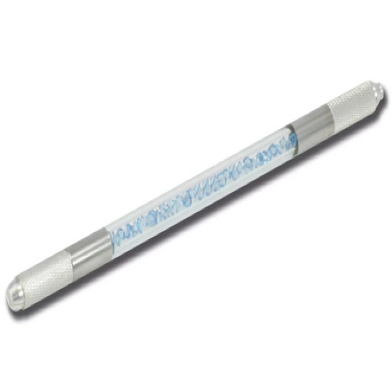 Stylo porte lame Aluminium pour Microblading avec Cristaux Coloré 2 en 1