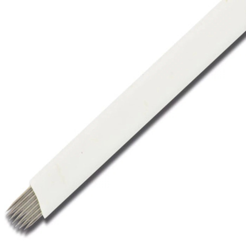 50 Lames stériles microblading 7 aiguilles en biseau 0.20mm INOVEL