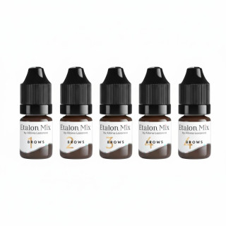 Set 5 Pigments Sourcils ETALON MIX stérile 5ml Hybrid Series