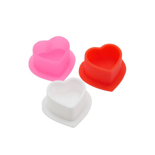 Caps Silicone Ø intérieur 16 mm - motif cœur Lot de 100 pcs