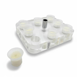 Support acrylique carré  pour cupules et dermographe