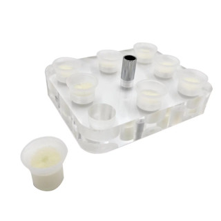 Support acrylique carré  pour cupules et dermographe