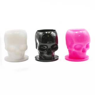 Lots de 200 Caps Plastique Différent Ø Int. et Ext. motif skull Coloré | Inovel