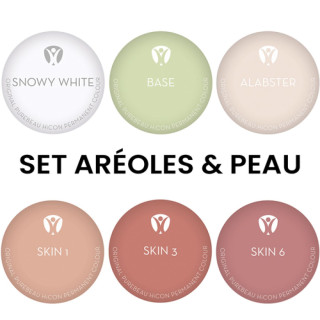Pigments pour Maquillage Permanent PUREBEAU stériles 10ml - Set Aréoles & Peau-