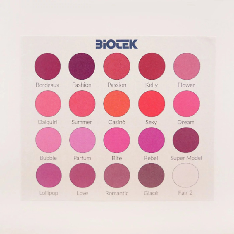 Palette de testeur de couleurs - Lèvres | Biotek