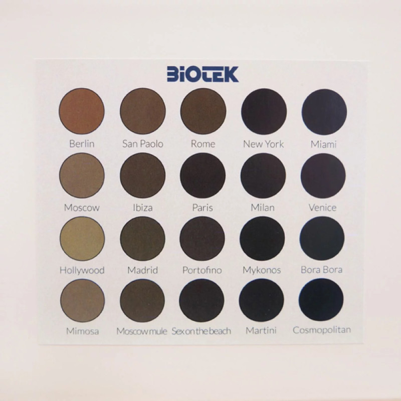 Palette de testeur de couleurs - Sourcils | Biotek