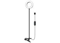 Lampe LED Anneau avec fixation clip, réglable 3 teintes