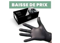 Gants nitrile noirs - non poudrés | Itc