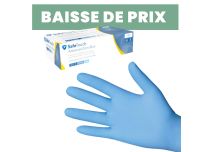 Gants nitrile bleus - non poudrés | SafeTouch